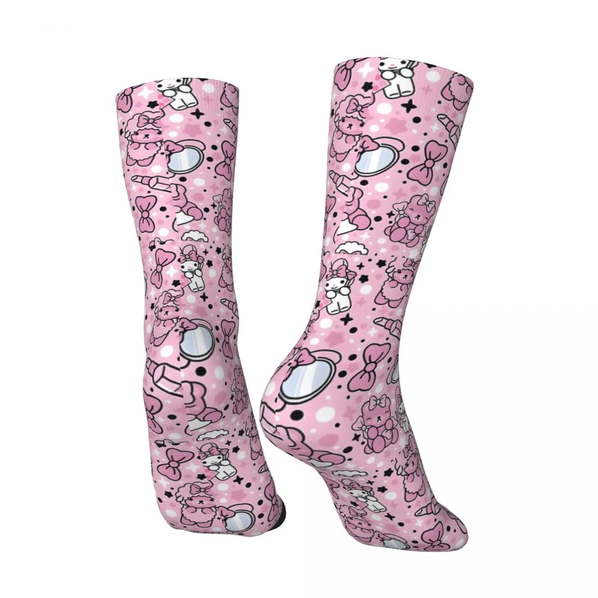 1 Pair Happy Funny My Melody Bear-Chan Vintage Harajuku Sanrio Hip Hop Novelty Pattern Crew Crazy Sock