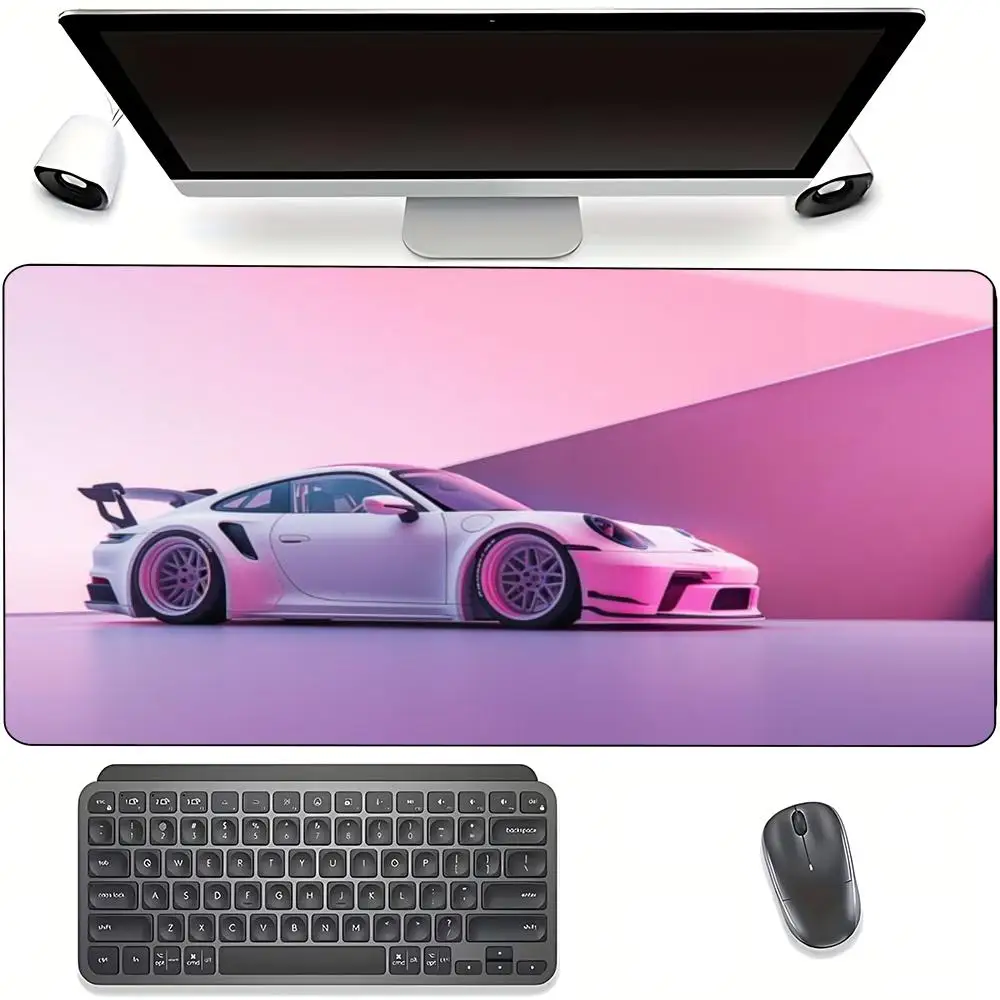 

Pink car Mouse Pad Speed ​​Extension Large Gaming Mousepads Non-slip Laptop Plus Esports Desk Pad Tablet Mat PC Playmat