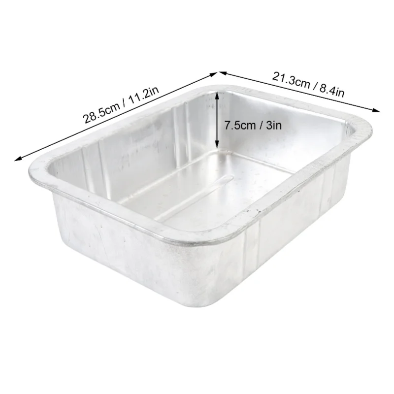 Oil Drip Pan Zinc Silver Galvanized Finish Motorcycle Oil Catch Pan For Automotive Car 3L 8.4 X 11.2 X 3in