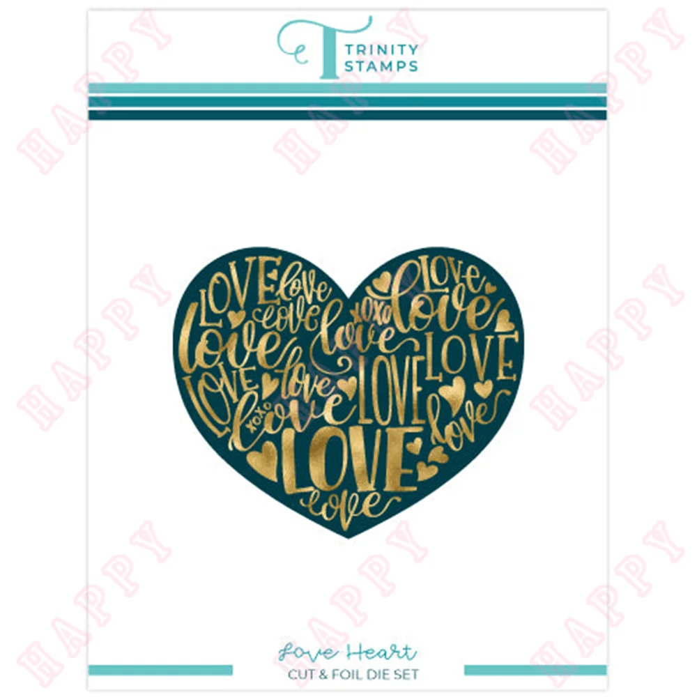 

Metal Cutting Hot Foil Valentine's Day Love Heart Scrapbook Diary Decoration Paper Craft Embossing Template DIY Greet Card Make