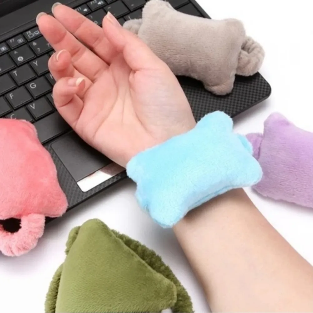 Wrist Rest Pillow Fabric Support Pad Office Desk Mouse Pad Moveable Soft Comfortable Wrist Guards Hand Pillow Elastic Hair Band