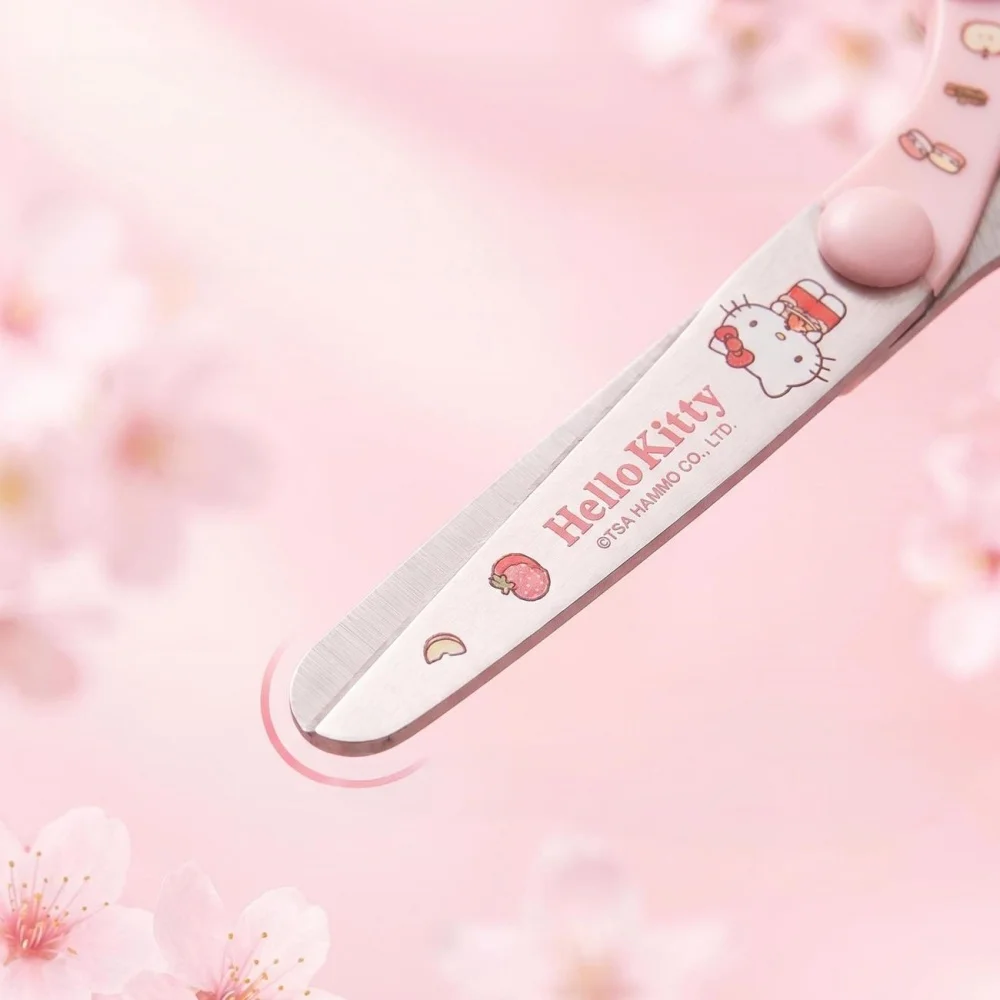 Neue Ausgabe Sanrio Edelstahl-Küchenschere Kawaii Cartoon Hello Kitty Hochwertige Büro-Papierschere Geburtstagsgeschenk – Detail 5