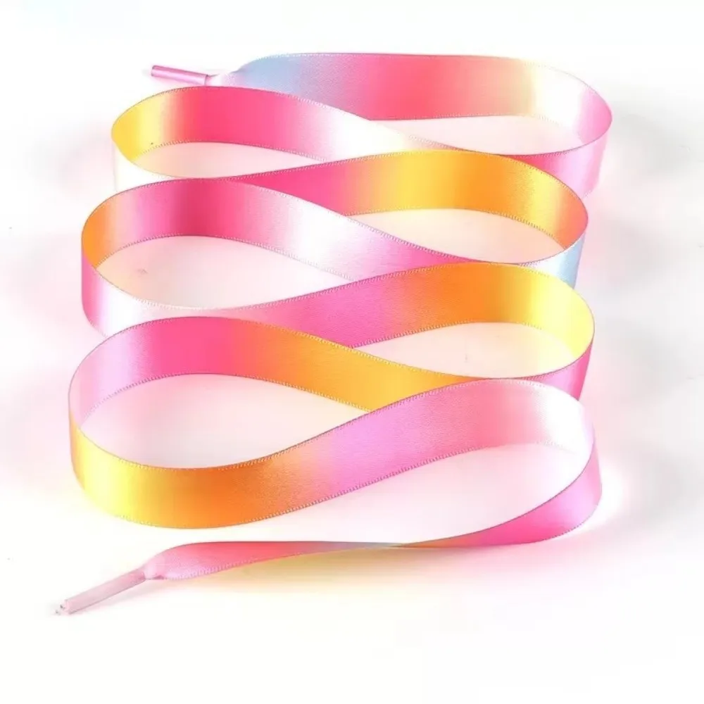 1pair Fashion Satin Silk Silk Satin Shoelaces Double-sided Smooth Flat Laces DIY Shoelace Rope Shoes Accessories
