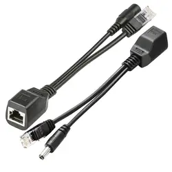 1 par de Cable POE de alimentación pasiva sobre Cable adaptador Ethernet divisor POE módulo de fuente de alimentación del inyector RJ45 12-48v para IP Camea