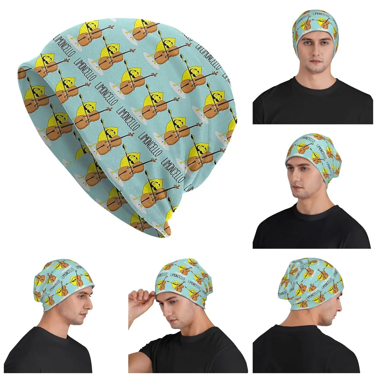 

Lemon Cello Make Limoncello Warm Knitted Cap Fashion Bonnet Hat Autumn Winter Outdoor Beanies Hats for Unisex Adult