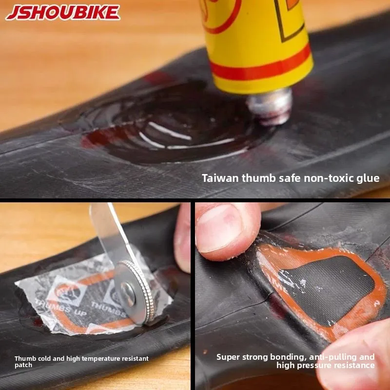 Bike Tire Repair Kit - Essential Tool for Cyclists with Patches, Metal Rasps, Tire Levers & Glue for On-the-Go Repairs - view 2