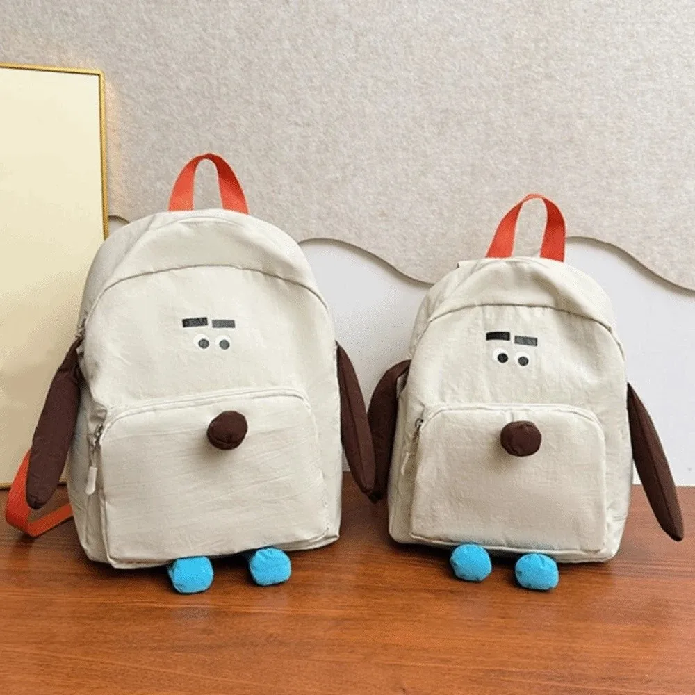 Dog Pattern Children's Cartoon Backpack Adjustable Straps Lightweight Kindergarten Backpack Comfortable Zipper Closure