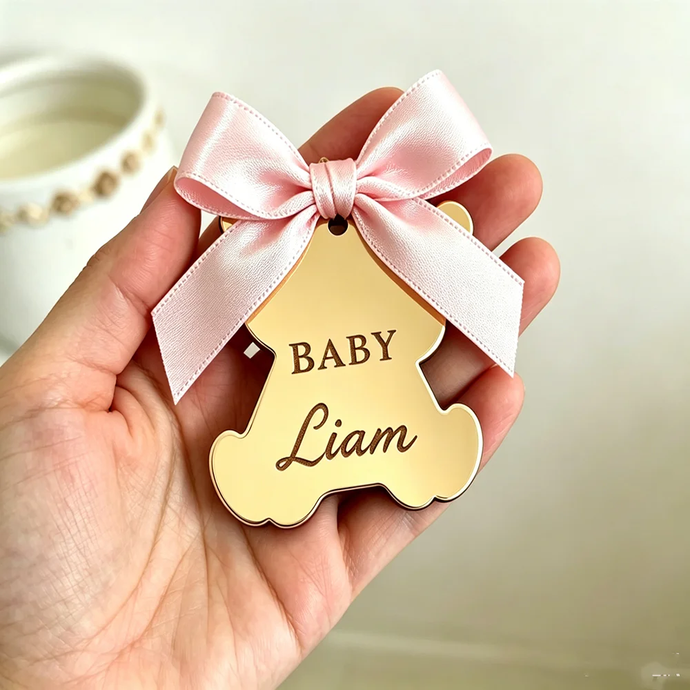 Personalized Acrylic Engraved Tea-Pot Tags,Custom Bride Tags,Party Charms, Bridal Shower Tag,Wedding Favors Tags,Candy Box Decor