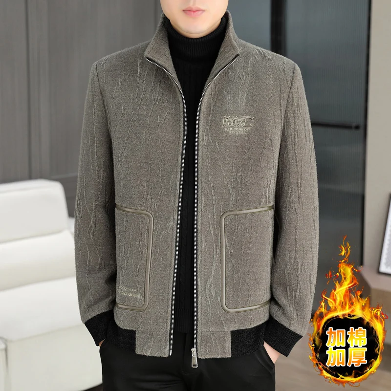 

Autumn and Winter Men's Woolen Coat Fashion Short Stand Up Collar Wool Blends Jackets Casual Business Streetwear Overcoat M-4XL