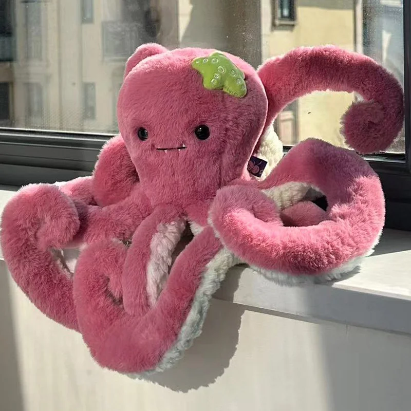 Simulation Color Octopus Plush Toys Fluffly Stuffed Animals Soft Lovely Accompany Doll Sleeping Pillow for Kids Girls Gits Decor