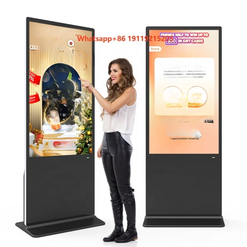 43/49/55/65/75/86/100 Inch Indoor/outdoor 4k Touch Screen Led/lcd Panel Display Android Totem Advertising Digital Signage Kiosk