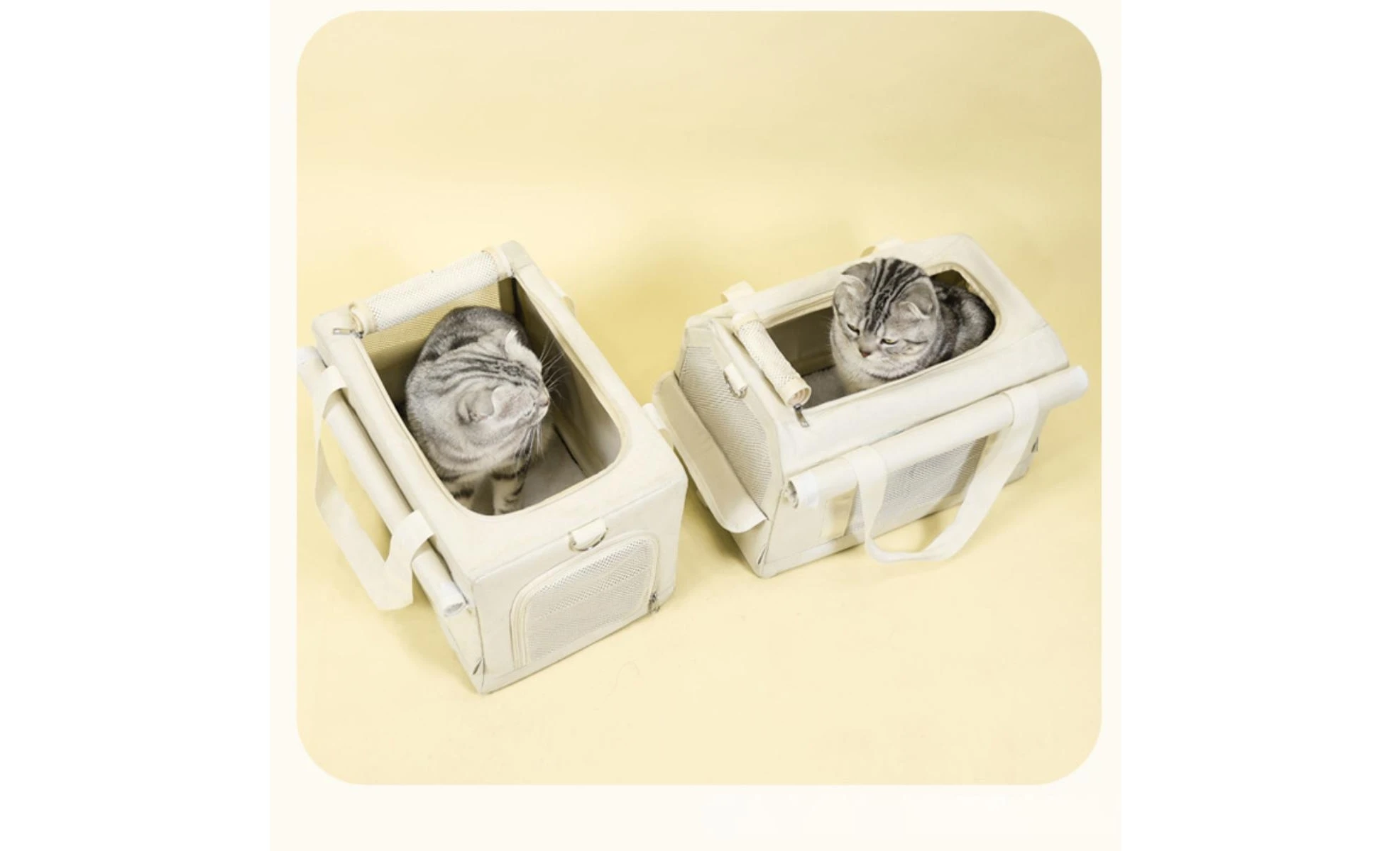 Pet Carrier with Telescopic Handle Soft-Sided Pet Carrier Trolley Travel Bag Portable Long-Lasting for Cats, Outings