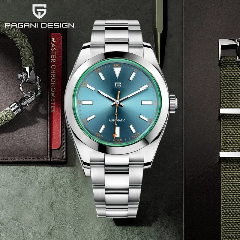 PAGANI DESIGN Diving watch NH35 sapphire mechanical automatic chronometer luxury business men watch 100M waterproof accessories