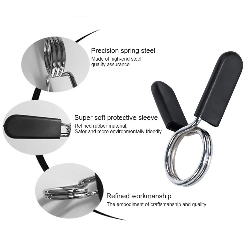 Barbell Clamp Spring Collar Clips 30mm Gym Weight Dumbbell Lock Standard Lifting Kit Barbell Lock Dumbbell Bar Accessories