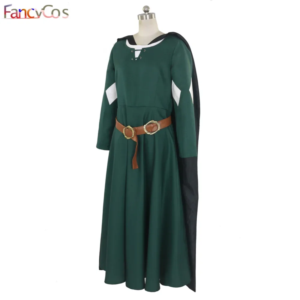 The Chronicles of Narnia Susan Cosplay Costume Party Dress Dark Green Skirt Plus Size Custom Made Halloween Carvinal