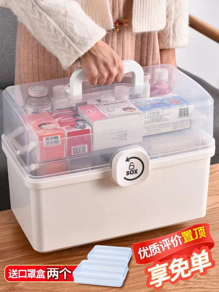 

The product can be customized.Pill boxFamily PackHousehold Large Capacity Multi-layer Medical BoxMedica