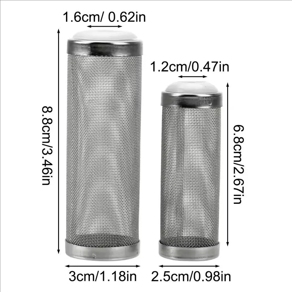 1PC Stainless Steel Filter S/L Size Aquarium Accessories Inflow Inlet Protect Special Shrimp Cylinder Filter Shrimp Net