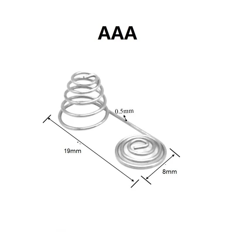 Industrial Springs, Multi‑Purpose Mechanical Compression Springs, 10 Pcs Available, for Mechanical Buttons, AA and AAA Battery
