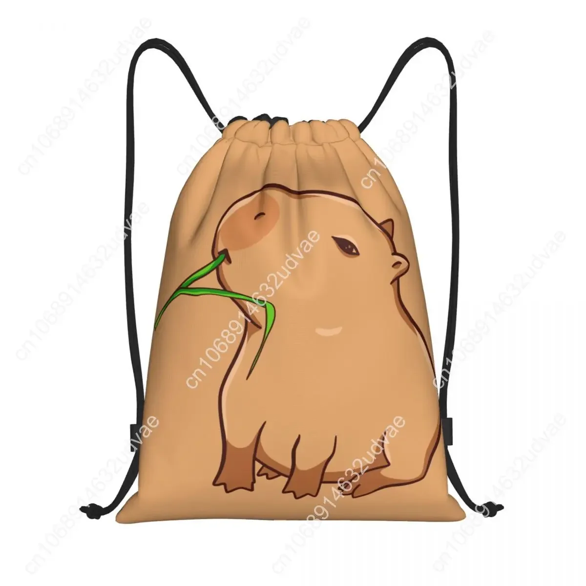 Personalized Cute Capybara Drawstring Bag for Men Women Foldable Gym Bag Workout Backpack for Lovers