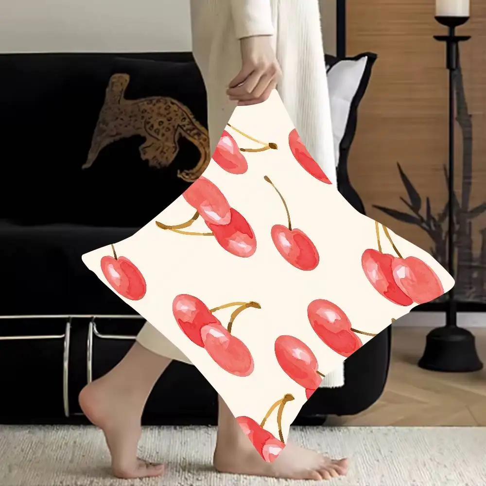 

Watercolor Cherry Dots Cushion Cover 30x50 Polyester Sofa Cushions Decorative Throw Pillows Home Decoration Pillowcover