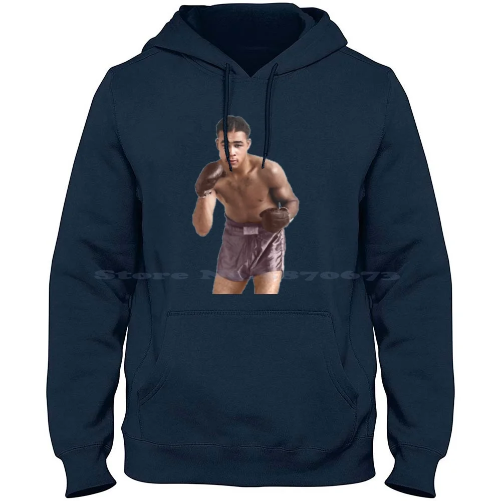 Burley-Boxing Legend Colorized-Murderers' Row 100% Cotton Hoodie T Shirt Colorization The Greatest Sugar Ray Robinson Walker