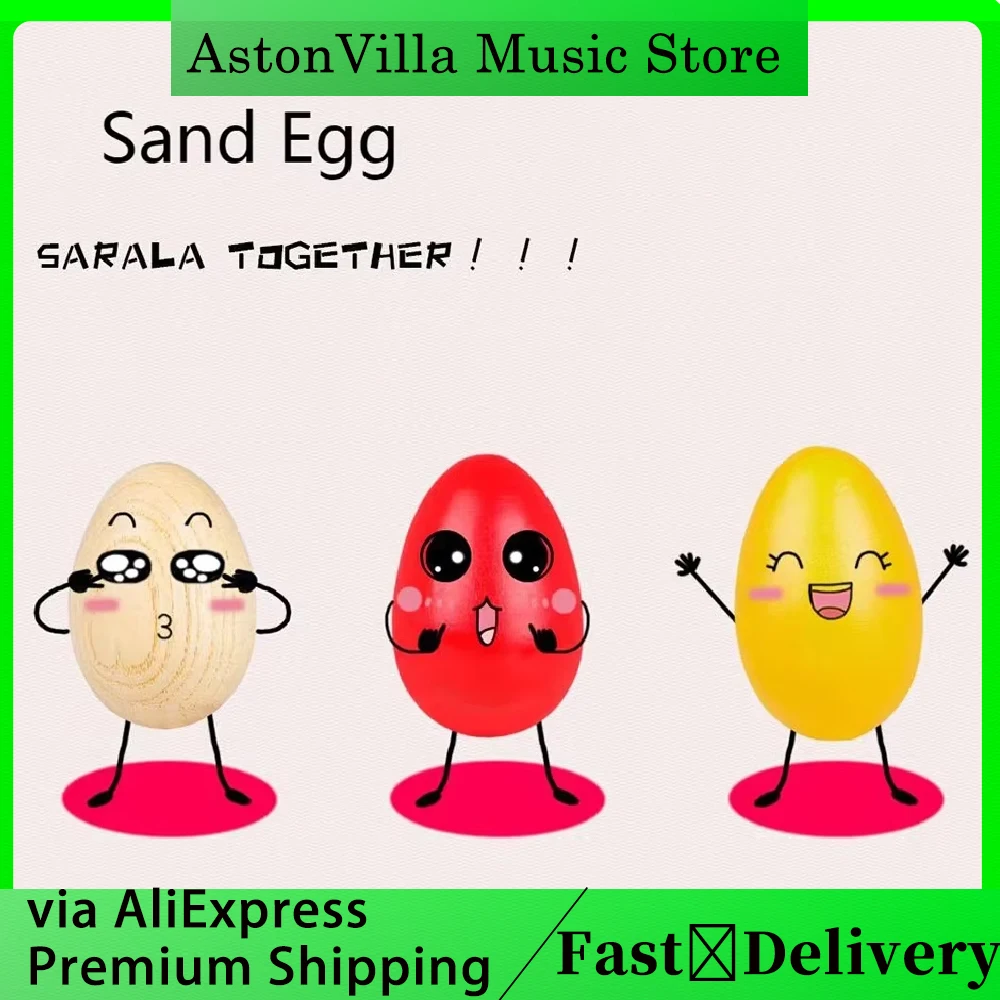 2 Pcs Wooden Sand Eggs｜Orff Rhythm Shaker｜Kids Musical Toys｜Early Music Starter Kit