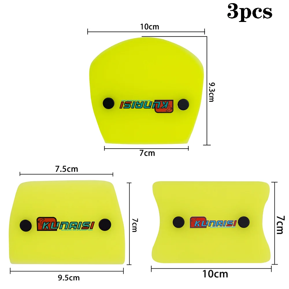 KUNAISI3/7PCS Automotive Supplies Film PPF Scraper Car Construction Tool Yellow Scraper