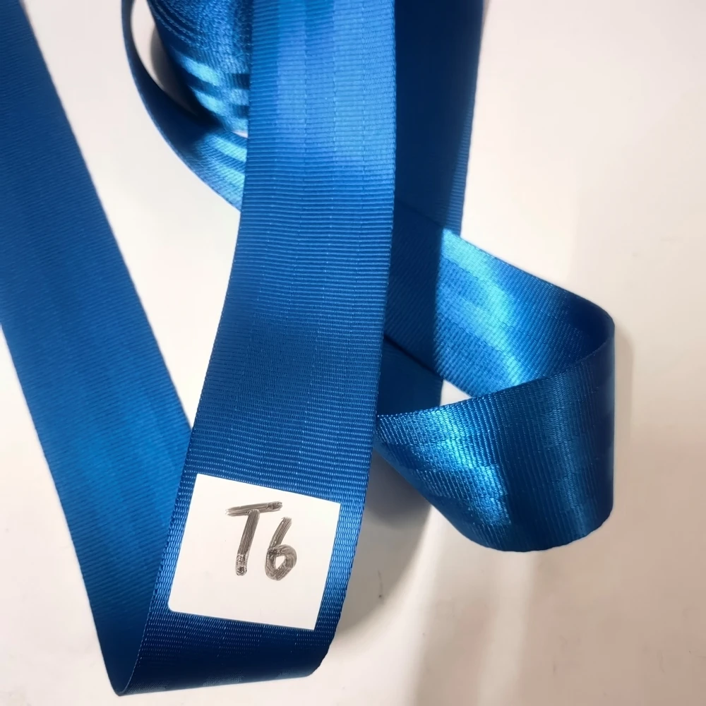 JOORMOM 5 Stripes Thickened Royal Blue (T6) 3M-30M Car Seat Belt webbing Personalized Modification Seat Belt Webbing