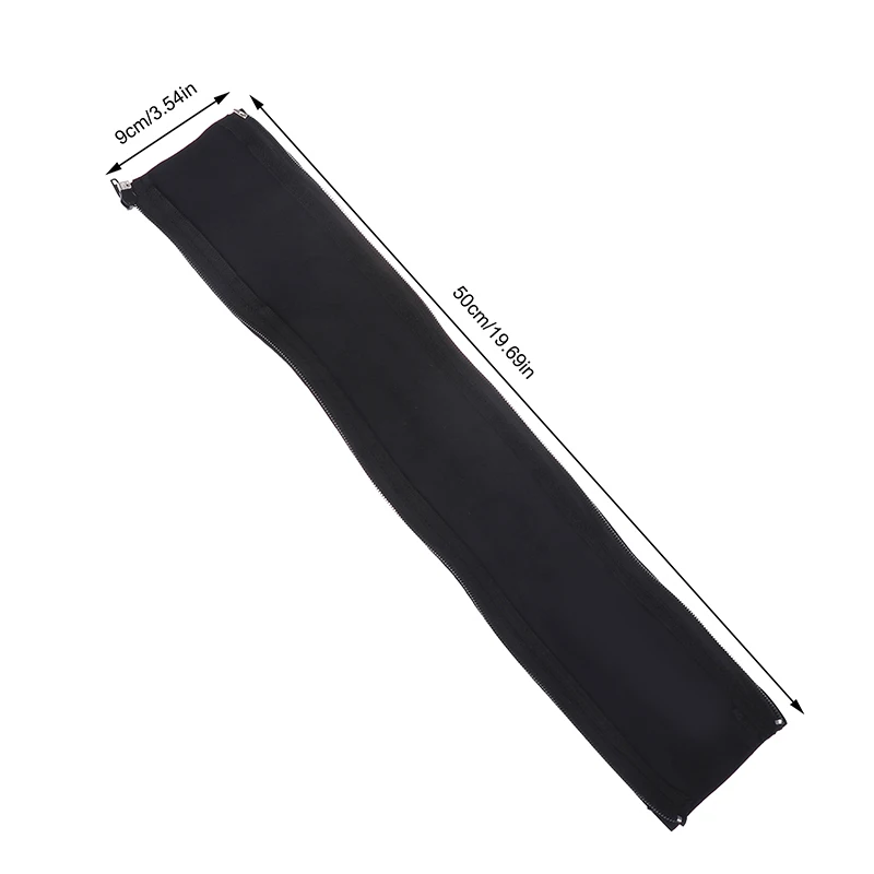 Organizador de cables negro de 50CM, tipo cremallera, Cable protector aislado para oficina, gestión de almacenamiento oculta para ordenador, Cable de TV