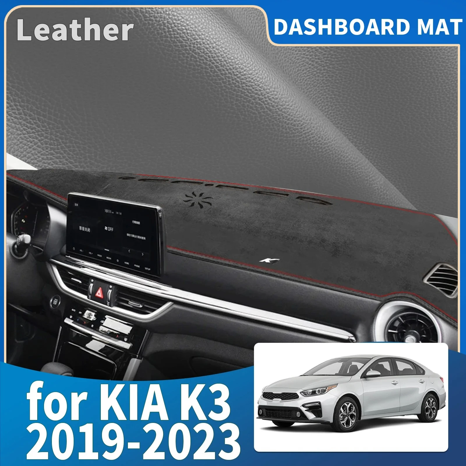 

fit for KIA K3 2019 2020 2021 2022 2023 GT Car Accessories DashMat Sunshade Dashmat Protective Carpet Dashboard Cover Pad