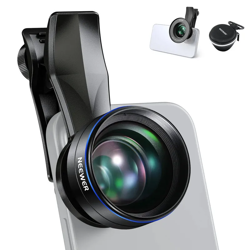 

NEEWER LS-41 PRO 60mm Telephoto Lens with 17mm Clip for iPhone Samsung 2X Optical Zoom HD Multi-Coated