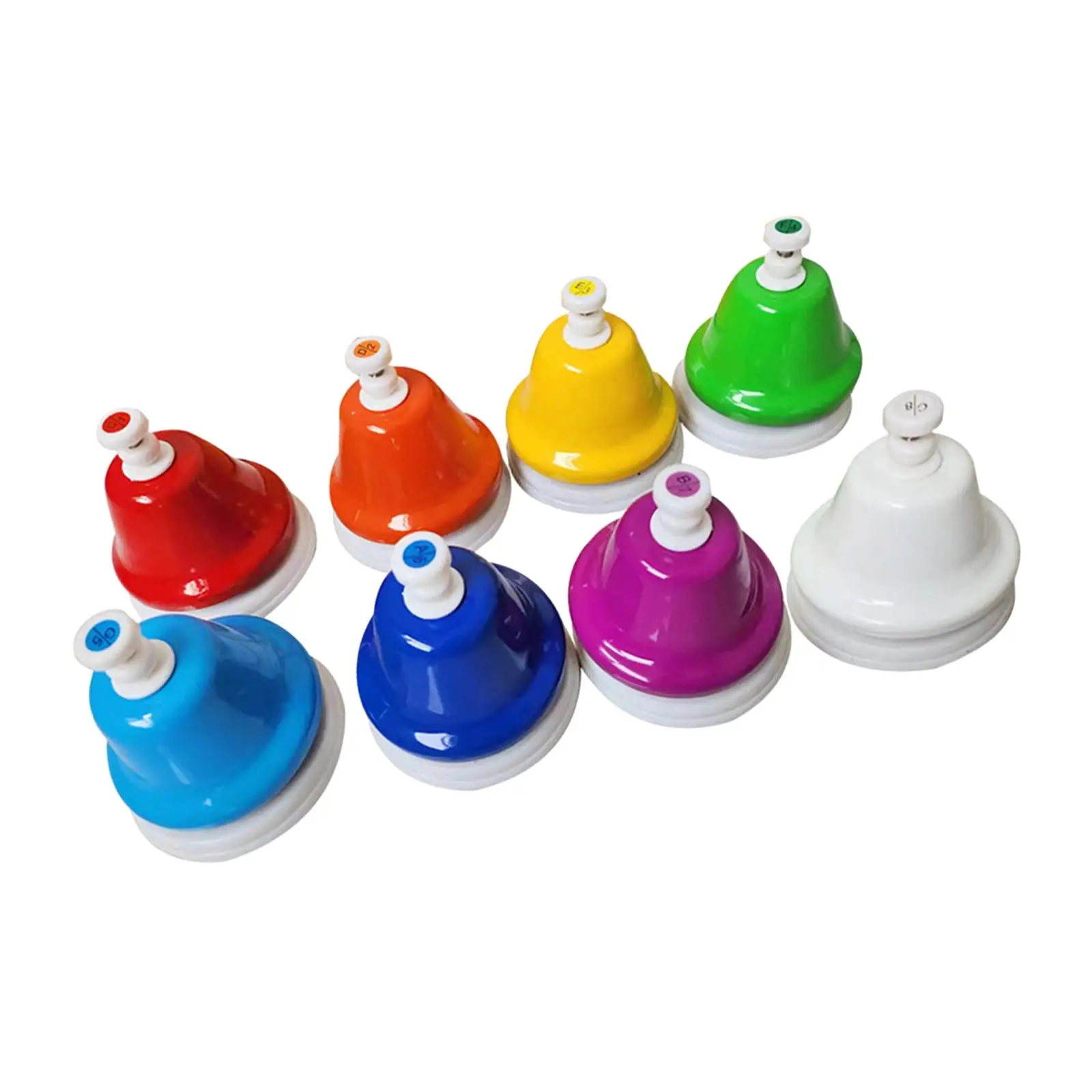 Desk Bells for Kids Musical Instrument Diatonic Toddlers 8 Notes Colorful Music Bells Kindergarten Early Childhood Teaching Aid