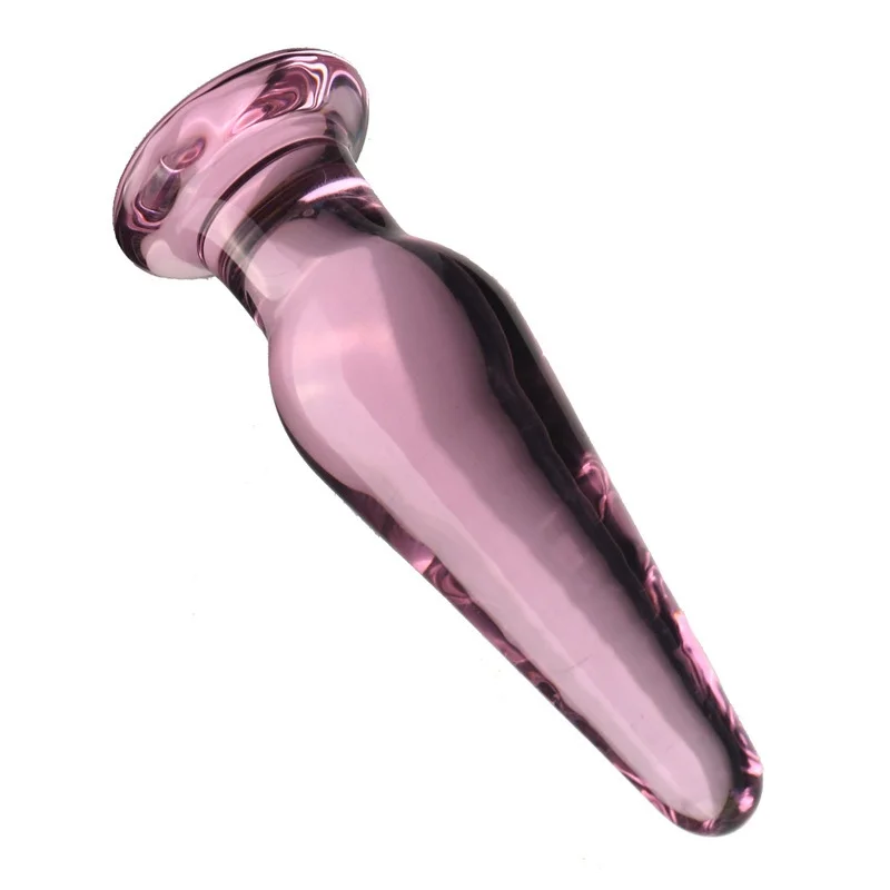 Sumbat Anal Kaca Transparan dengan Diameter 3Cm, Pemijat Stimulasi G-spot, Mainan Seks Dewasa 18+, Masturbator Pemijat Prostat