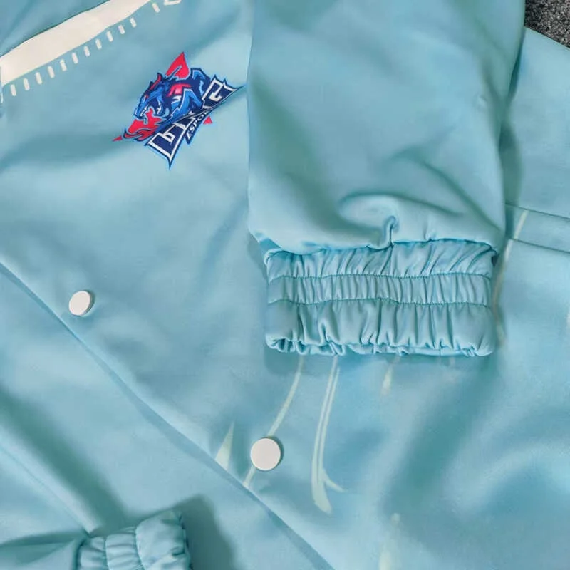 جديد 2024 LPL لربيع وخريف كشف البيسبول Jaet خفيف الوزن مناسب مطبوع من البوليستر ملابس خارجية معطف ألعاب بعيدا #4