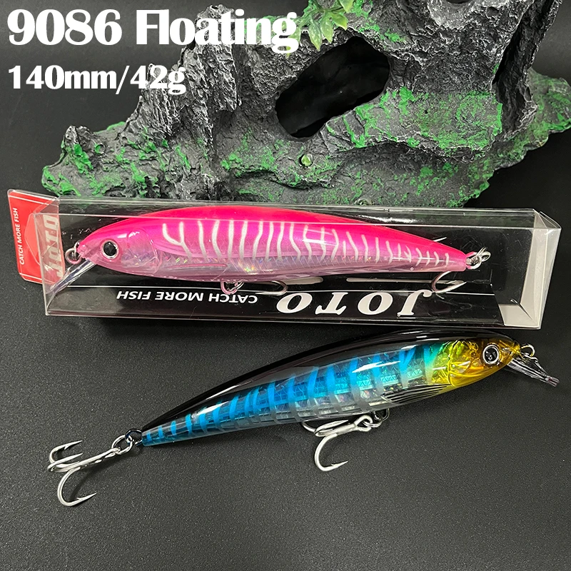 140mm 41g Big Floating Minnow Fishing Lures Laser Artificial Baits Saltwater Long Casting Trolling Wobblers UV Jerkbait Supplies