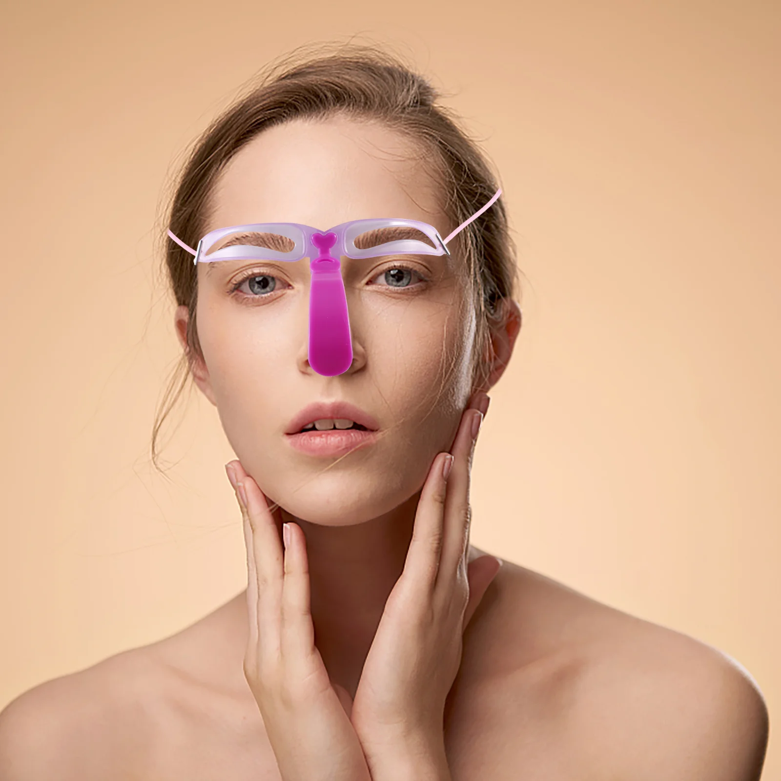 Wenkbrauwstencil Kit Herbruikbaar handontwerp voor natuurlijke, gemakkelijke doe-het-zelf make-uptool Brow Grooming-sjabloon