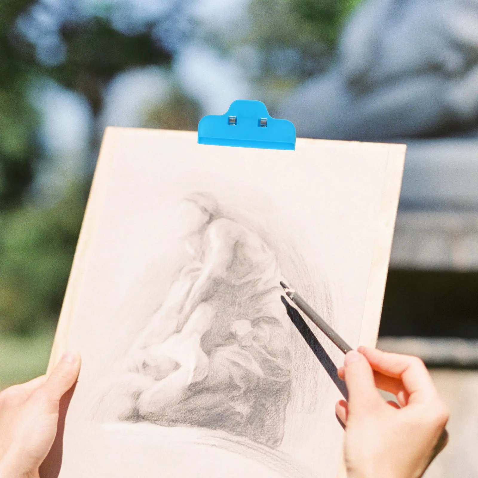 

4Pcs Sketch Clamps Plastic Binder Clips for Drawing Board Gouache Clamps Oil Painting Frame Clamp Document Photo