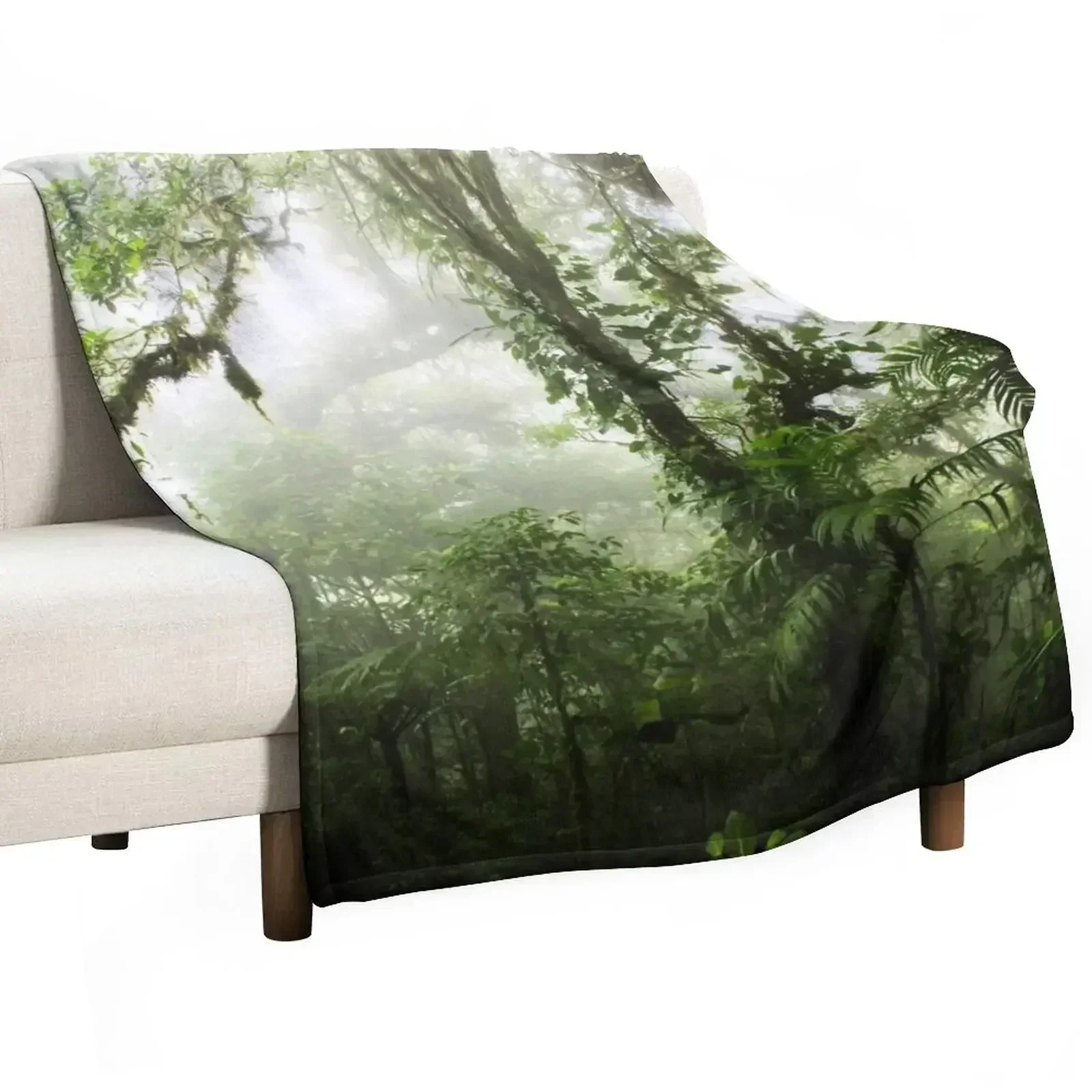 Cloud Forest Throw Blanket Flannel Fabric Giant Sofa Sofa Blankets For Sofas Soft Beds Shaggy Blankets