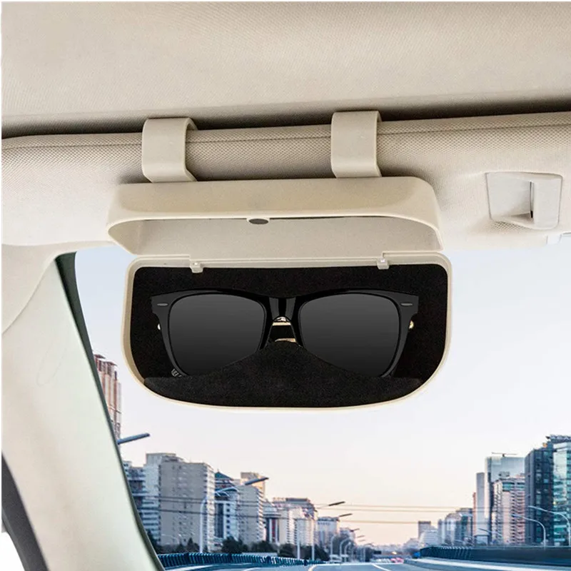 Universal Car Glasses Holder Magnetic Car Sun Visor Glasses Case Organizer Sunglasses Box Holder Auto Visor Sunglasses bracket