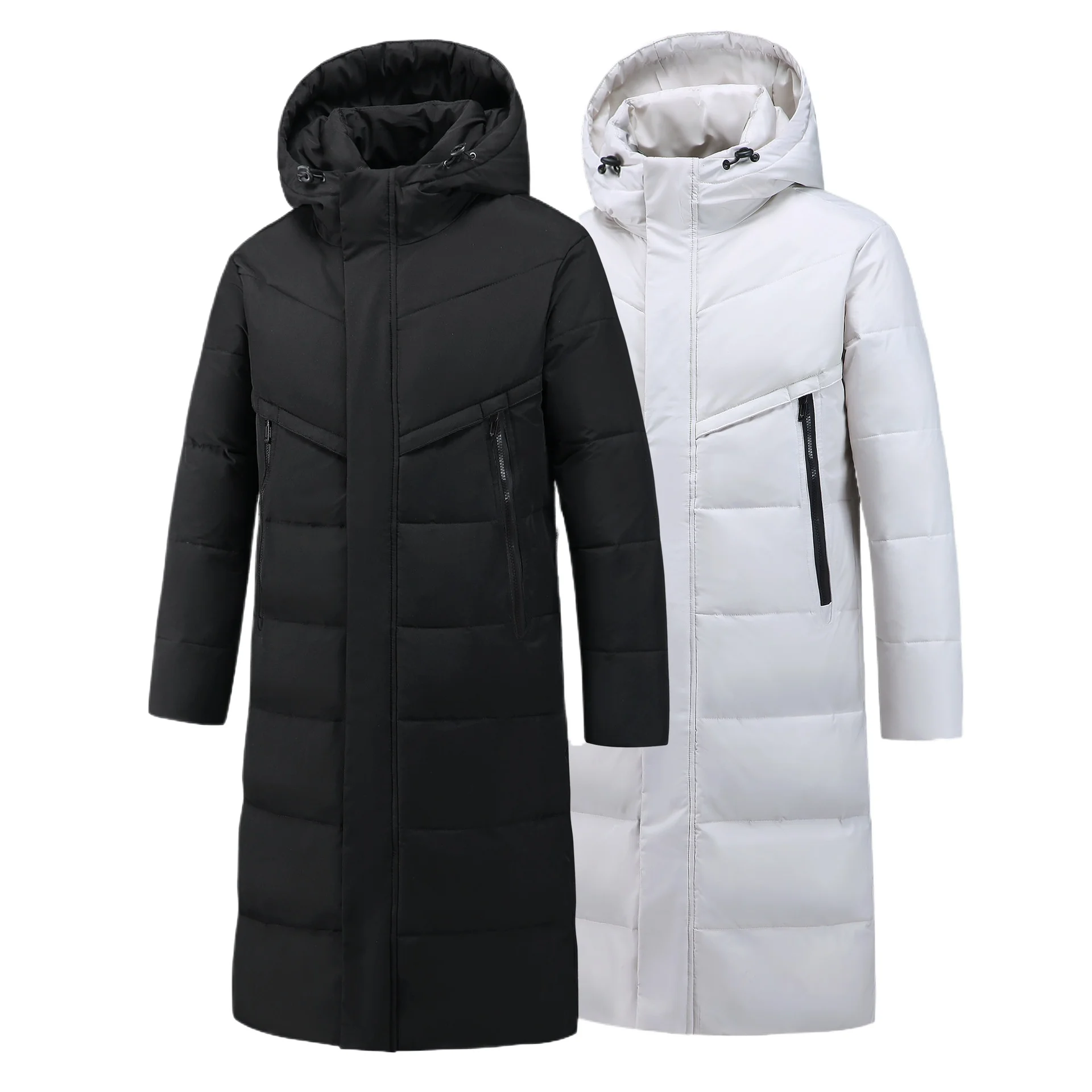 

2025 New Style Men's and Women's Hooded Thickened Fleece-Lined Double-Zip Couples' Cold-Resistant Jacket