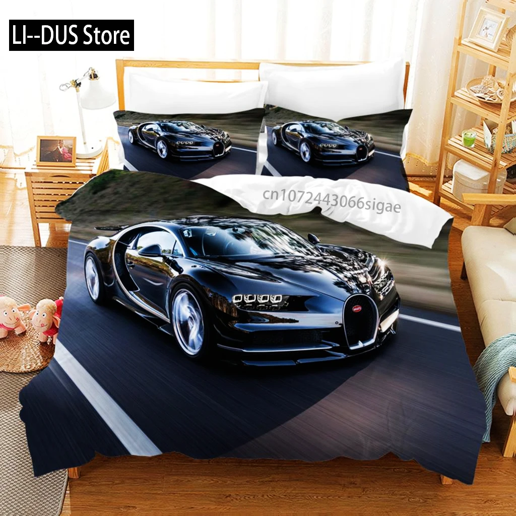 

Sports Car Duvet Cover Race Car Cool Car Bedding Sets Polyester For Teens Kids Boys Cool Bedroom Decoration Modern Design Theme
