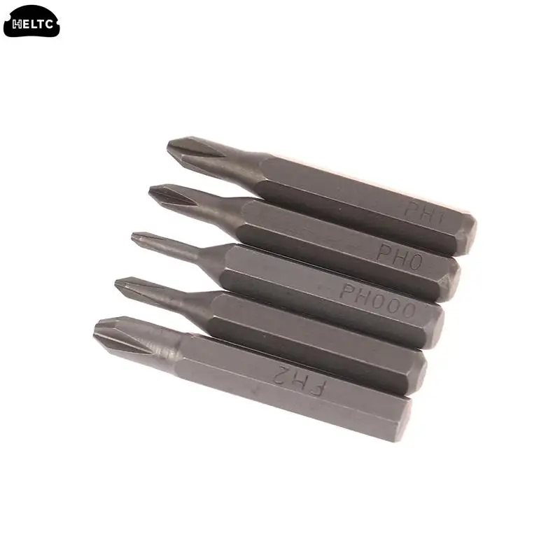 5Pcs H4×28mm Cross Screwdriver Bits Steel PH0000 PH000 PH00 PH0 PH1 PH2 4mm Hex Shank Professional Screwdrivers Set Tools