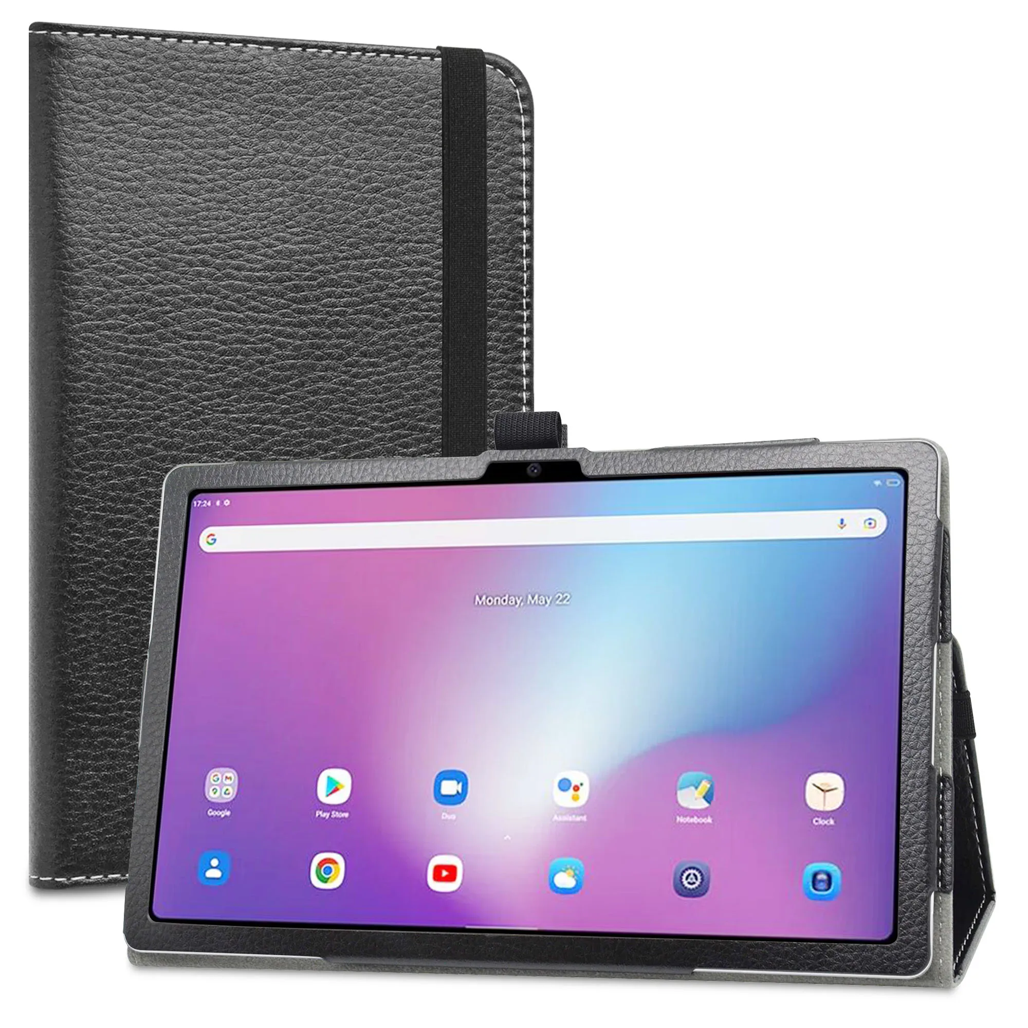 

Tablet Case For 10.36" Blackview Tab11 WiFi (2023)/ OSCAL Pad15 Folding Stand PU Leather Cover with Elastic Closure