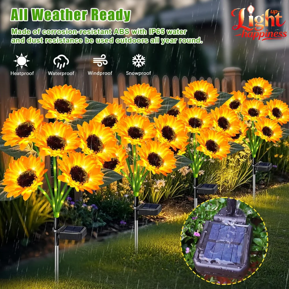 Outdoor Lighting Yard Stakes - أضواء حديقة شمسية خارجية على شكل