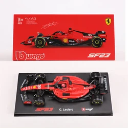 Bburago-Modèle de voiture en alliage simulé Ferrari SF23 C.Sainz, NO.55, NO.16, Formule 1, 1:43