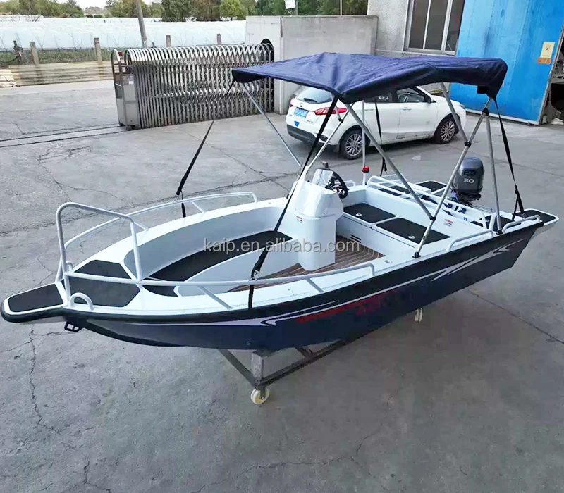 Aluminium remote control fishing boat, mini cabin catamaran craft for ocean recreation and angling activities