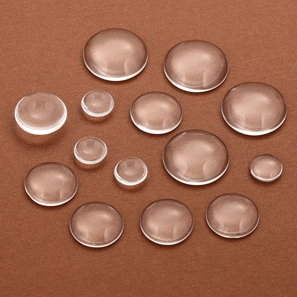 

10pcs Round Flat Back Transparent Glass Cabochon for DIY Necklace Bracelet Craft Making Wholesale Jewellery Making Supplies