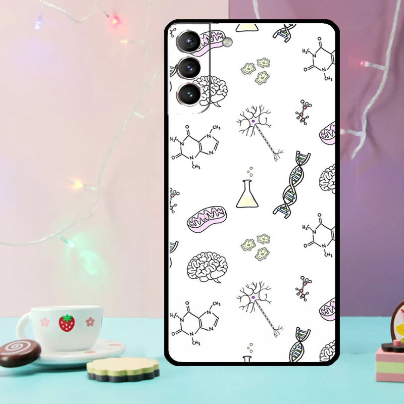 Science Chemistry Caffeine Case For Samsung Galaxy S23 Ultra S22 S24 Plus Note 10 20 S8 S9 S10 S21 FE S20 FE Cover