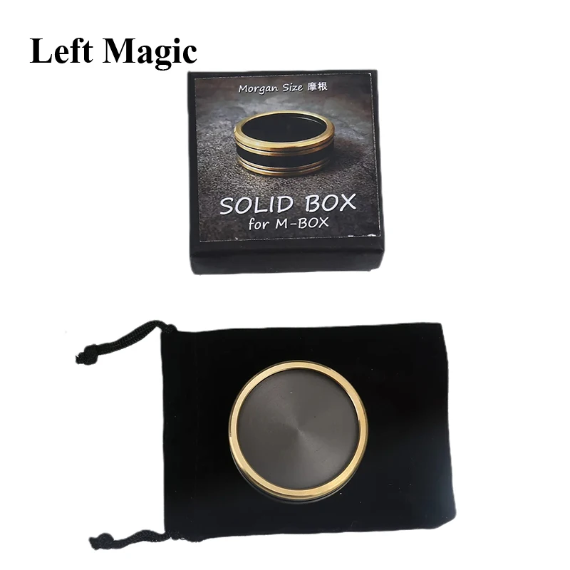 Solid Box For M-Box (Morgan Dollar Size) Magic Tricks No lid Morgan Coin Appear Vanishing Magia Close Up Illusions Gimmicks