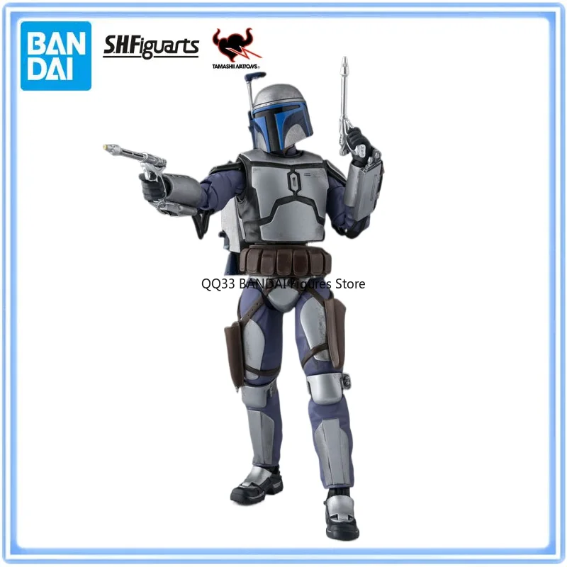 BANDAI Original S.H.Figuarts Star Wars Jango Fett Action Figures Anime Action Figure Desktop Ornaments Model